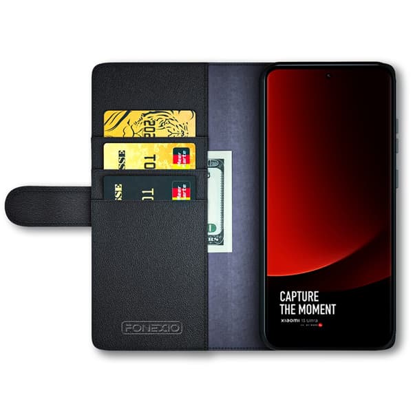 Ægte læderetui Xiaomi 13 Ultra Sort