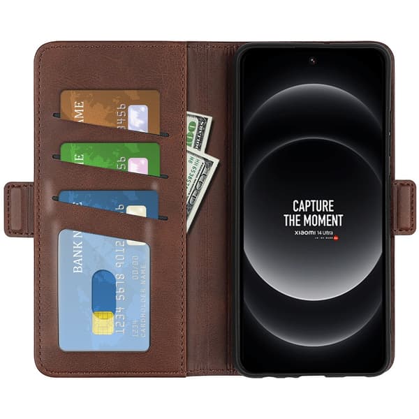 Læderpung Xiaomi 14 Ultra Brun