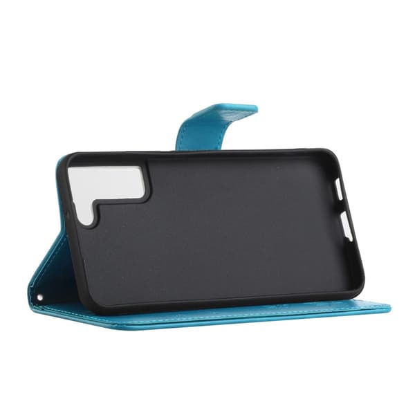 Læderetui Sommerfugle Galaxy S22 Plus Blå