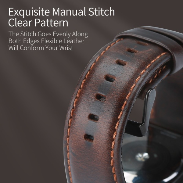 Dux Ducis Läderarmband Apple Watch 38/40/41 mm Brun