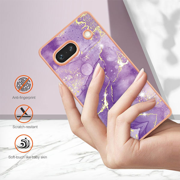 TPU Skal Google Pixel 7a Lila Marmor