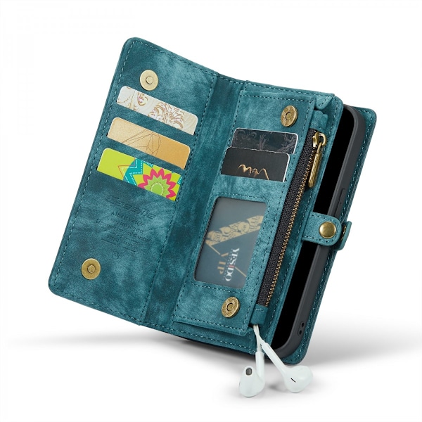 CaseMe Multi-Slot 2 i 1 Lompakkokotelo iPhone 13 Sininen
