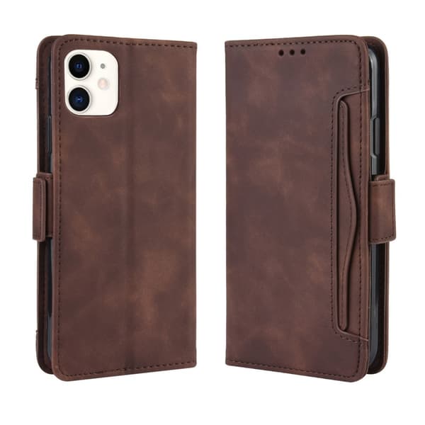 Monikäyttöinen lompakkokotelo iPhone 12 Pro Max - Ruskea