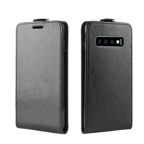 Flip Läderfodral Samsung Galaxy S10 Musta