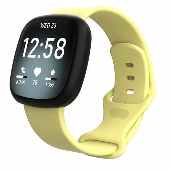 Silikone Rem Fitbit Versa 3/Sense Gul
