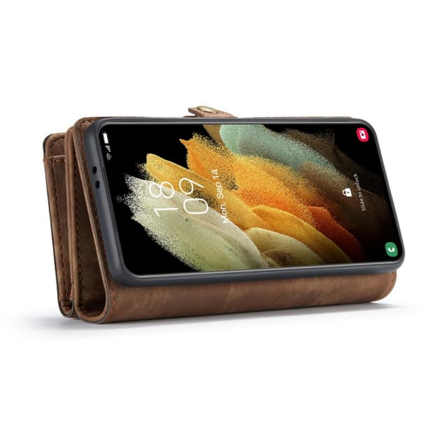 CaseMe Pungetui Multi-Slot Samsung Galaxy S21 Plus Brun