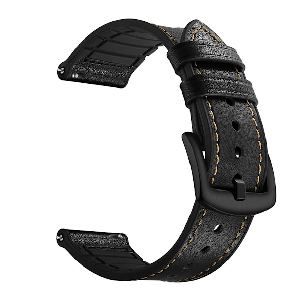 Ægte læderrem til Samsung Galaxy Watch 7 44mm Sort