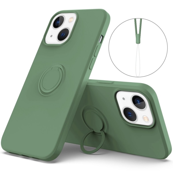 iPhone 14 cover med ringholder Grøn