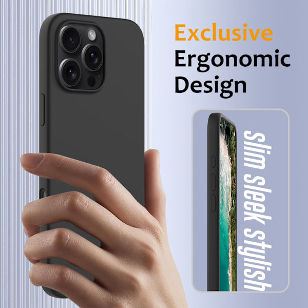 MagSafe silikonecover iPhone 16 Pro Max Sort