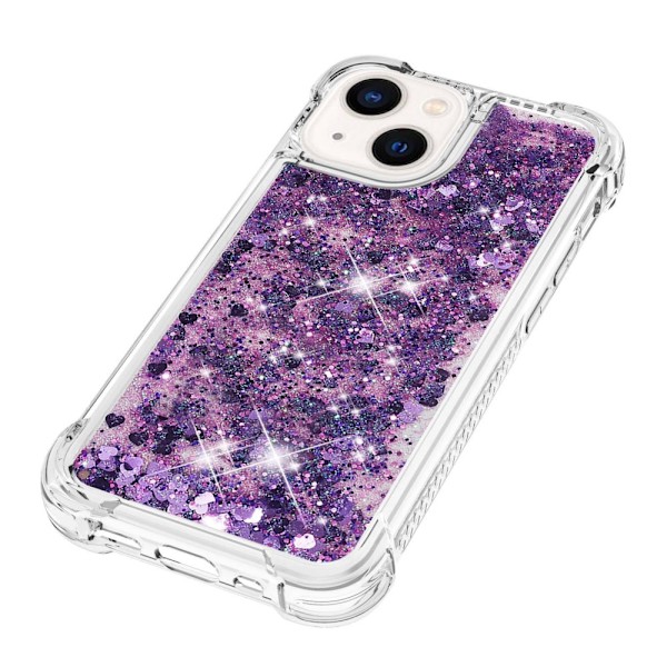 Glitter Bling TPU Case iPhone 14 Lila