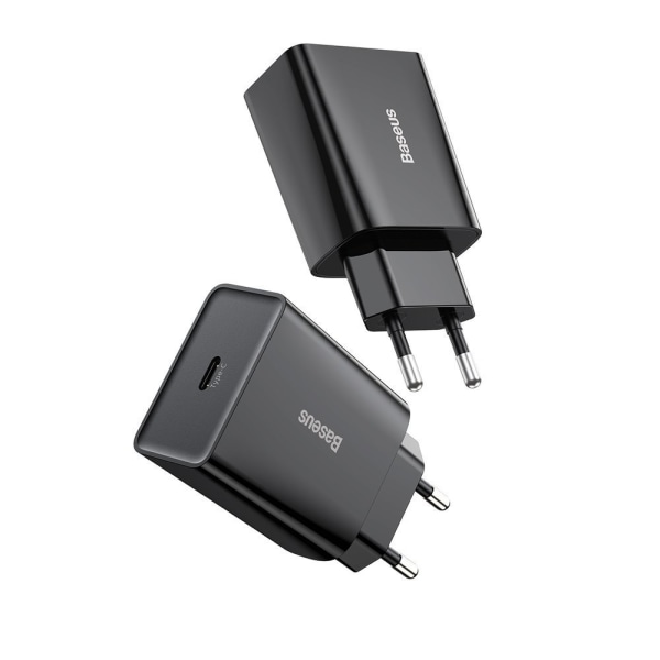 Baseus Supersnabb Mini-oplader 20W Sort
