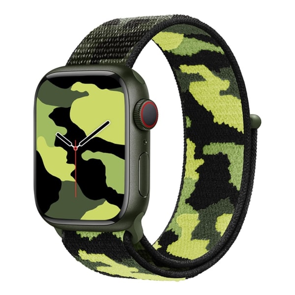 Nylonarmband Apple Watch 41mm Series 9 Kamouflage Grön