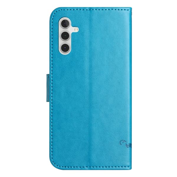Läderfodral Fjärilar Samsung Galaxy A36 Blå