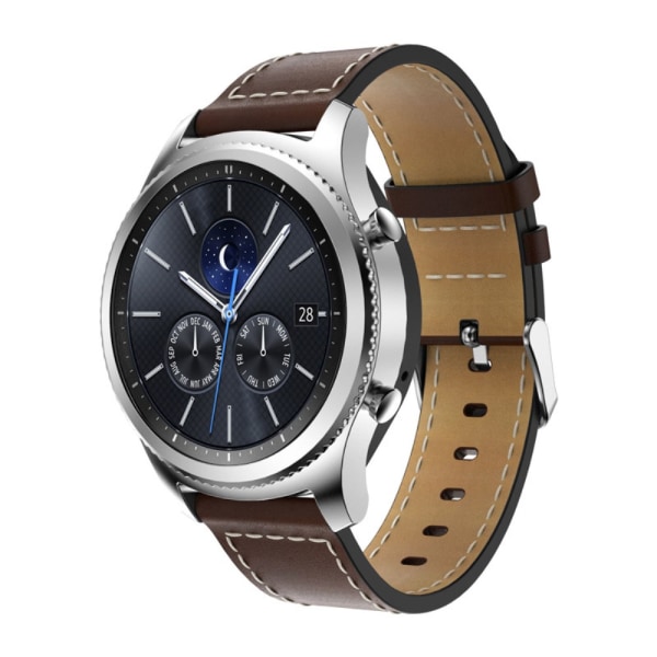 Klassinen nahkaranneke Samsung Gear S3 Frontier/S3 Classic Coffe