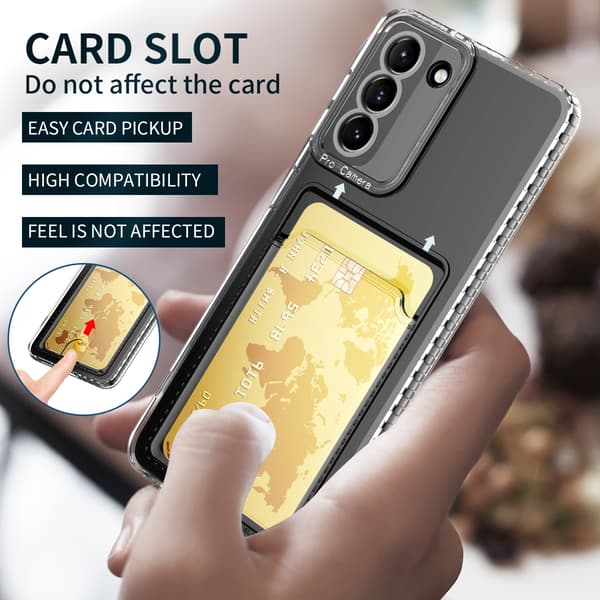 Etui med kortholder til Samsung Galaxy S23 Plus Transparent