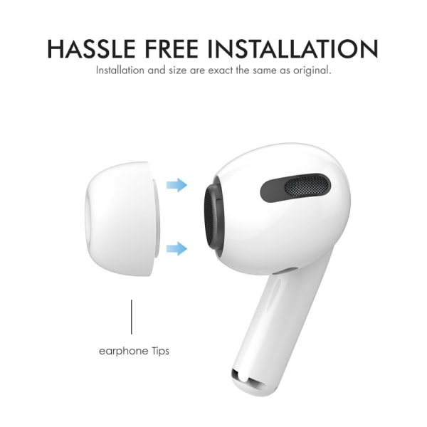 Ahastyle 1 Par AirPods Pro 2 -korvatulpat silikonia Valkoinen Small