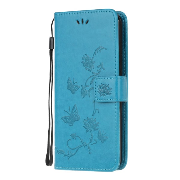 Lædertaske Butterflies Samsung Galaxy S21 Ultra Blue