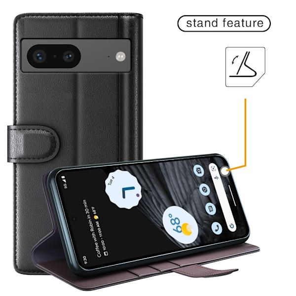Äkta Läderfodral Google Pixel 7 Svart
