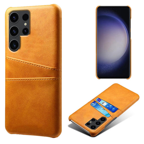 Nahkainen korttikotelo Samsung Galaxy S24 Ultra Cognac