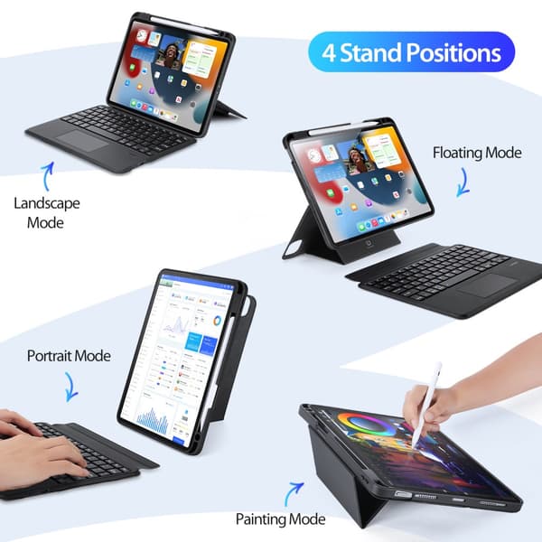Dux Ducis Bluetooth-tastatur Etui iPad Pro 11 3. generation (2021)