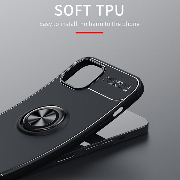 Etui med Ringholder til iPhone 13 Mini Sort