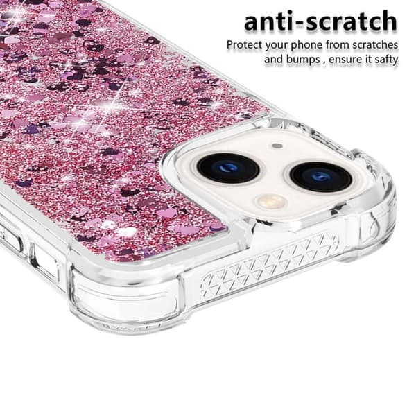 Glitter Bling TPU Skal iPhone 14 Plus Roséguld