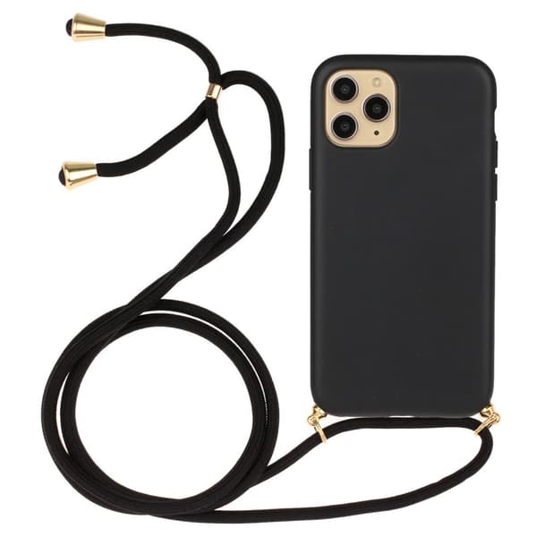 iPhone 16 Pro -kotelo, jossa kaulahihna, musta