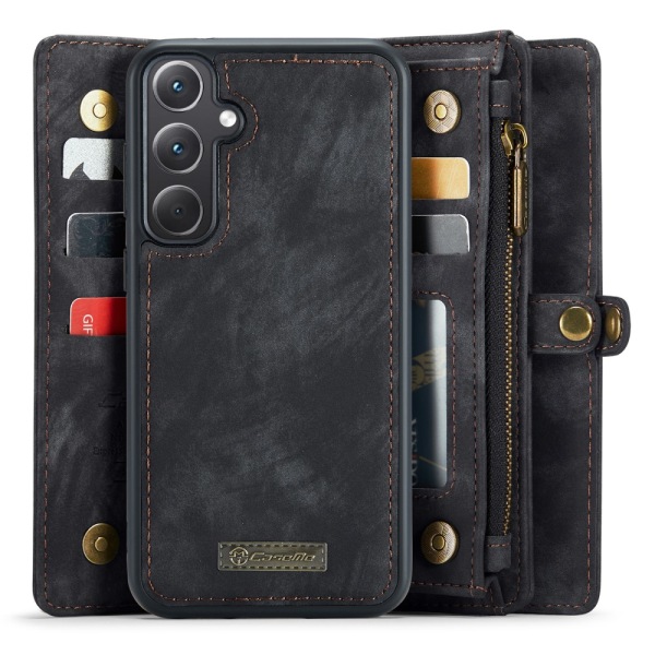 CaseMe Multi-Slot 2 i 1 Pungetui Samsung Galaxy A35 Sort