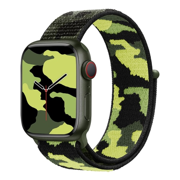 Nylonranneke Apple Watch Ultra 2 49mm, naamiovihreä