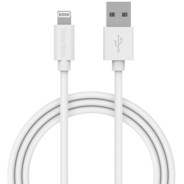 Smartline USB-kaapeli Lightning 1m Valkoinen