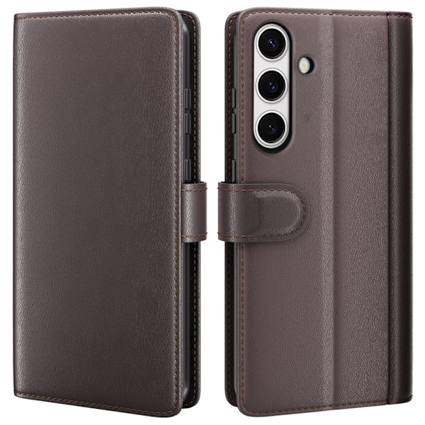 Äkta Läderfodral Samsung Galaxy S24 FE Brun