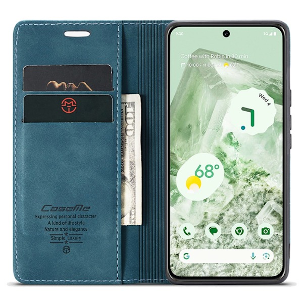 CaseMe Slim Pungetui Google Pixel 8a Blå
