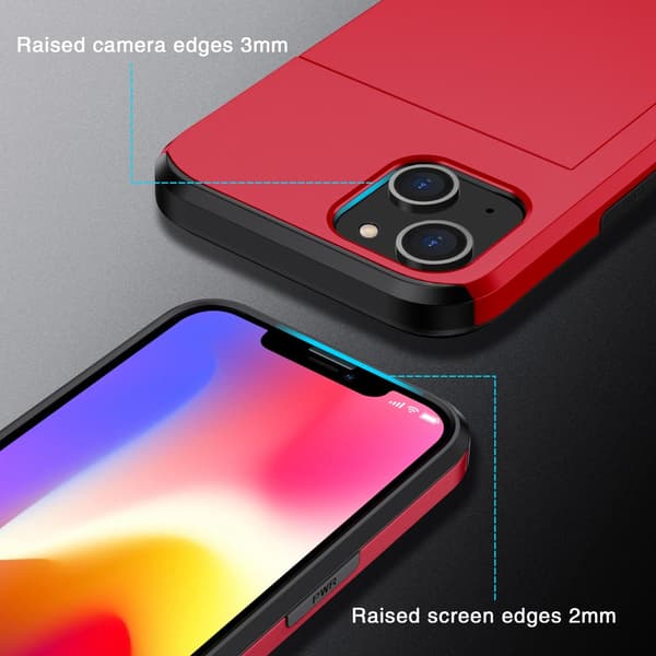 Skal Kortfack iPhone 15 Röd
