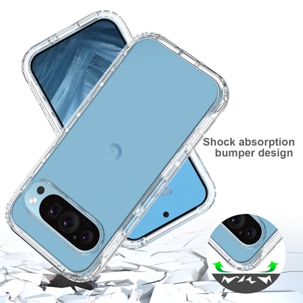 Allround Cover Skal Google Pixel 9 Pro Transparent