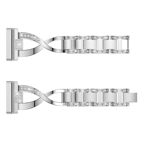 Rhinestone Kristallarmband Fitbit Versa 4/Sense 2 Silver