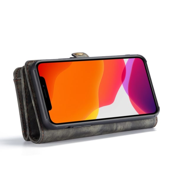 CaseMe Wallet -kotelo, monipaikkainen iPhone 11 Pro Max, harmaa