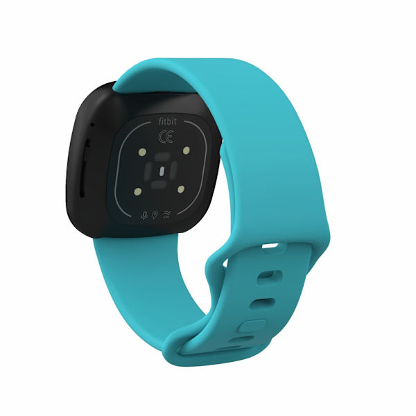 Silikonarmband Fitbit Versa 3/Sense Cyan