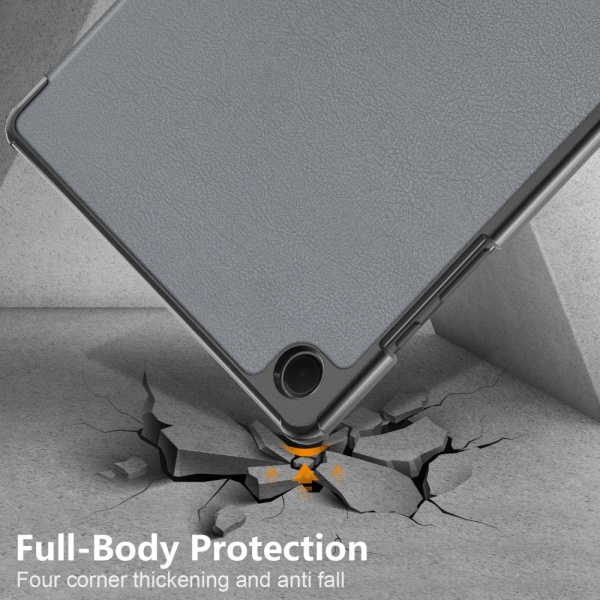 Samsung Galaxy Tab A9 Plus -kotelo kolminkertaisesti harmaa