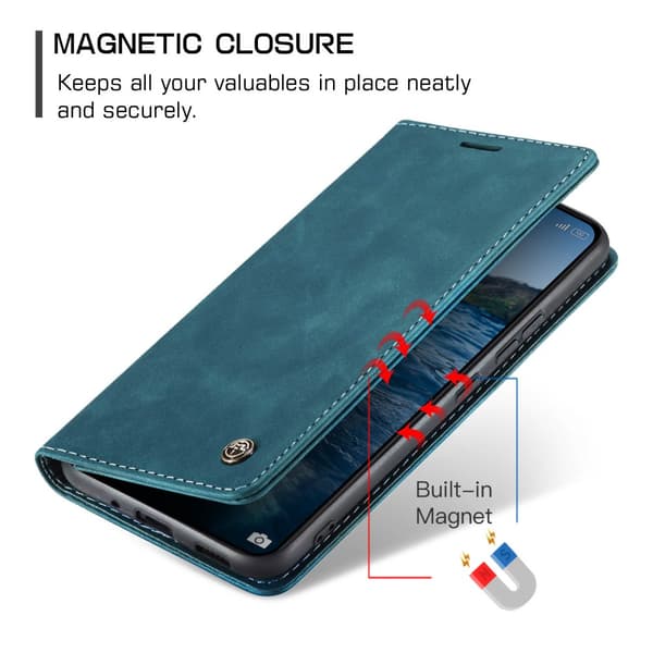 CaseMe Slim Plånboksfodral Xiaomi 14 Pro Blå