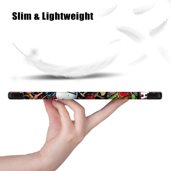 Samsung Galaxy Tab A9 Plus -kotelo Tri-fold Graffiti