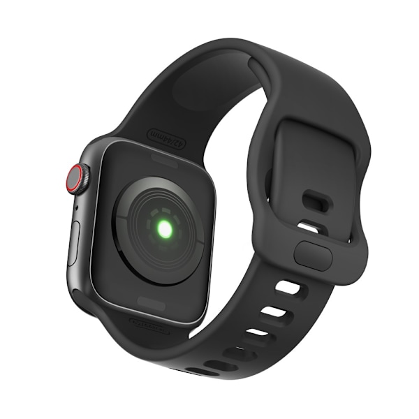 Silikonrem Apple Watch Series 10 46mm Sort