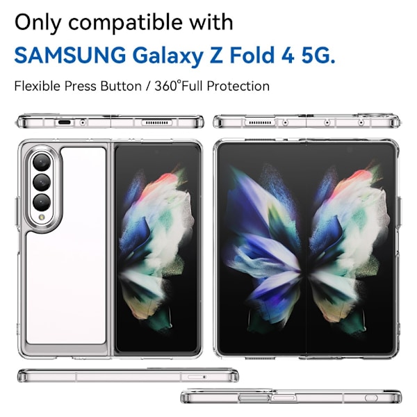 Edge Crystal Hybrid Case Samsung Galaxy Z Fold 4 Transparent