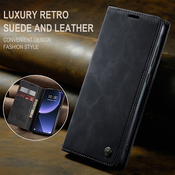 CaseMe Slim Pungetui Xiaomi 13T Pro Sort