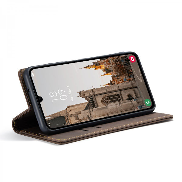 CaseMe Slim Lompakkokotelo Samsung Galaxy A15 Ruskea