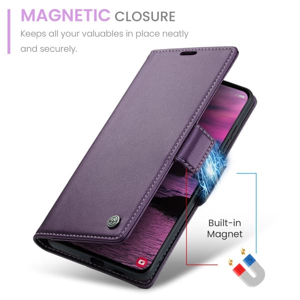 CaseMe Slim Plånboksfodral RFID-skydd Samsung Galaxy S25 Edge Li
