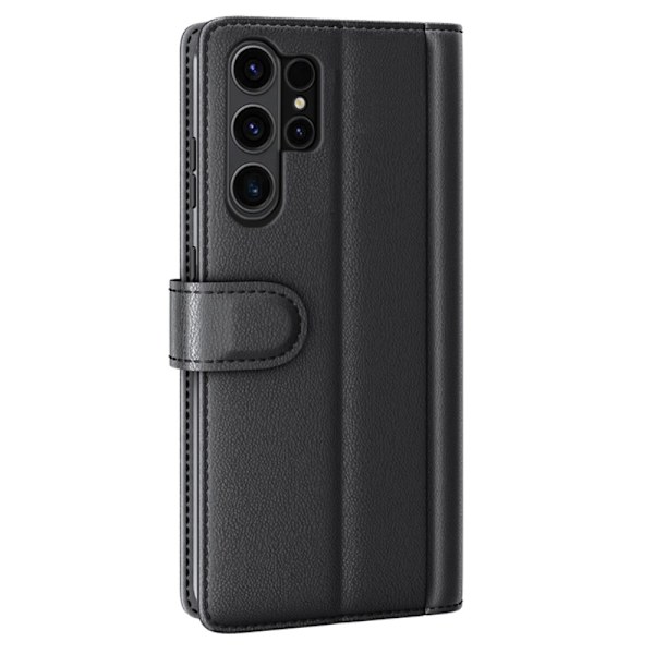 Ægte lædercover Samsung Galaxy S24 Ultra Sort