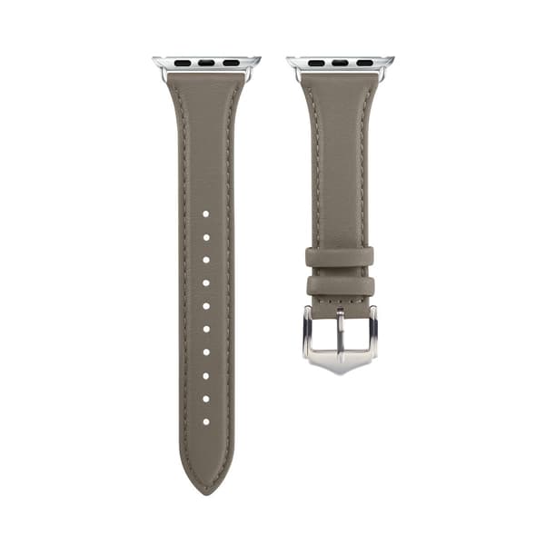 Smalt Läderarmband Apple Watch 38/40/41 mm Grå