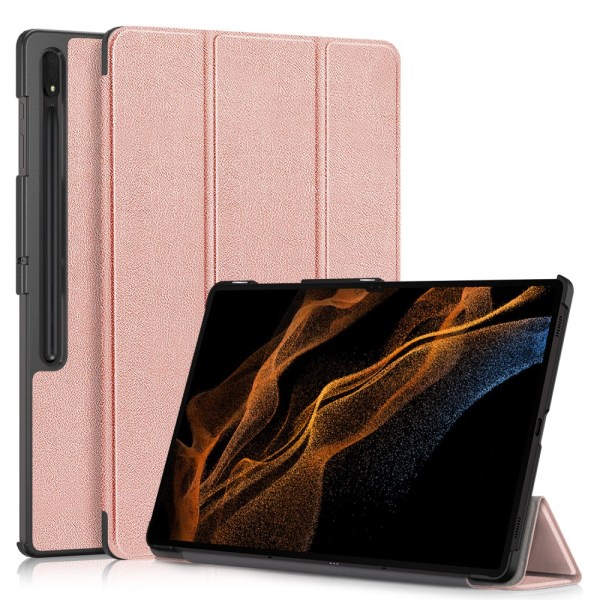 Samsung Galaxy Tab S9 Ultra Fodral Tri-fold Rosa