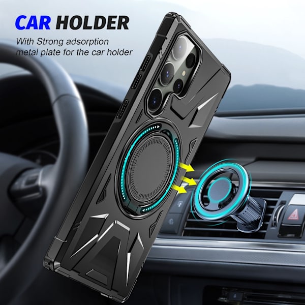 Hybrid Cover Samsung Galaxy S24 Ultra MagSafe Ring Sort