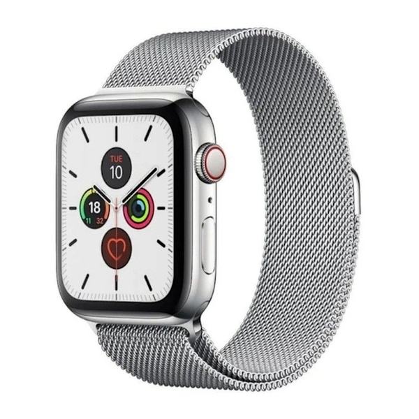 Milanese Loop Armbånd Apple Watch 42/44/45/49mm Sølv